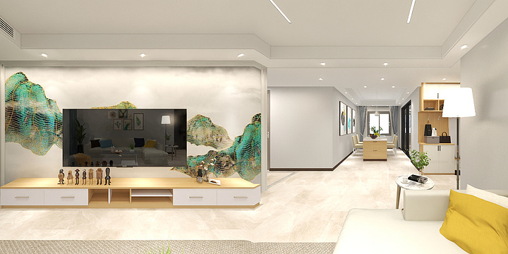 昊昱装饰田博-中式简约风格-装修设计方案