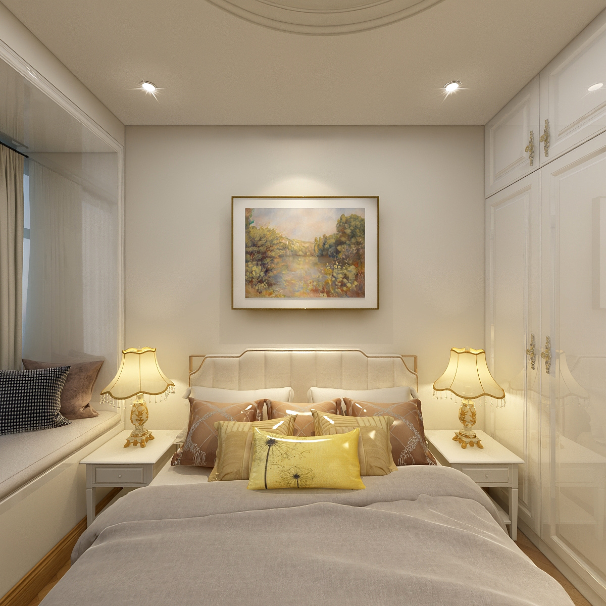 一八八啊九六五二二二五零-111平-法式三居室一层次卧装修效果图第3张