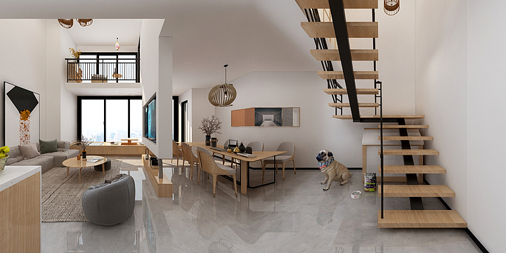 00丶时间-国宝21城loft5-1-123-装修设计方案