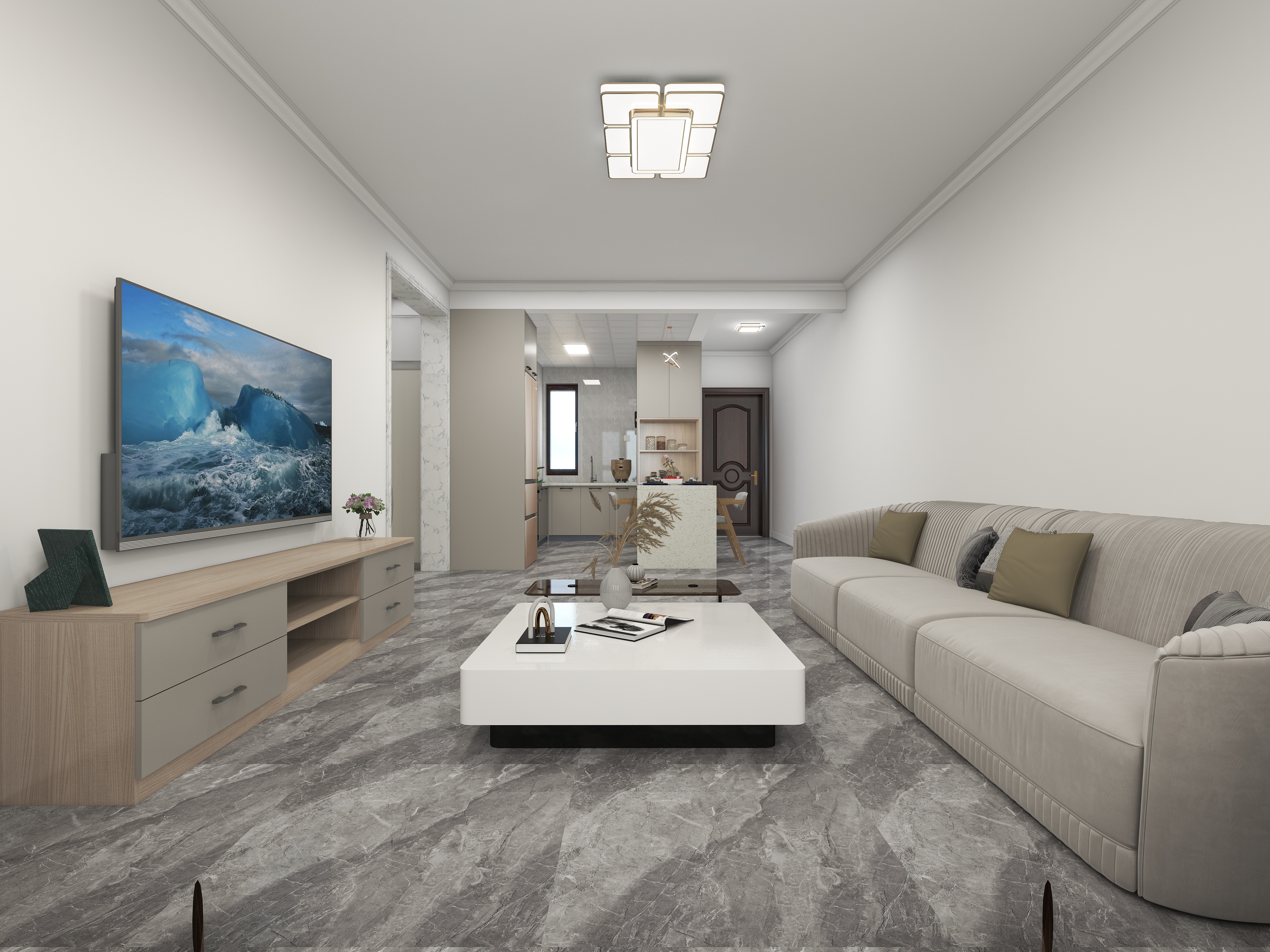 ZY赵宇-H1-简3.0-简约（浅莲灰+塔菲拉榆木）-装修设计方案