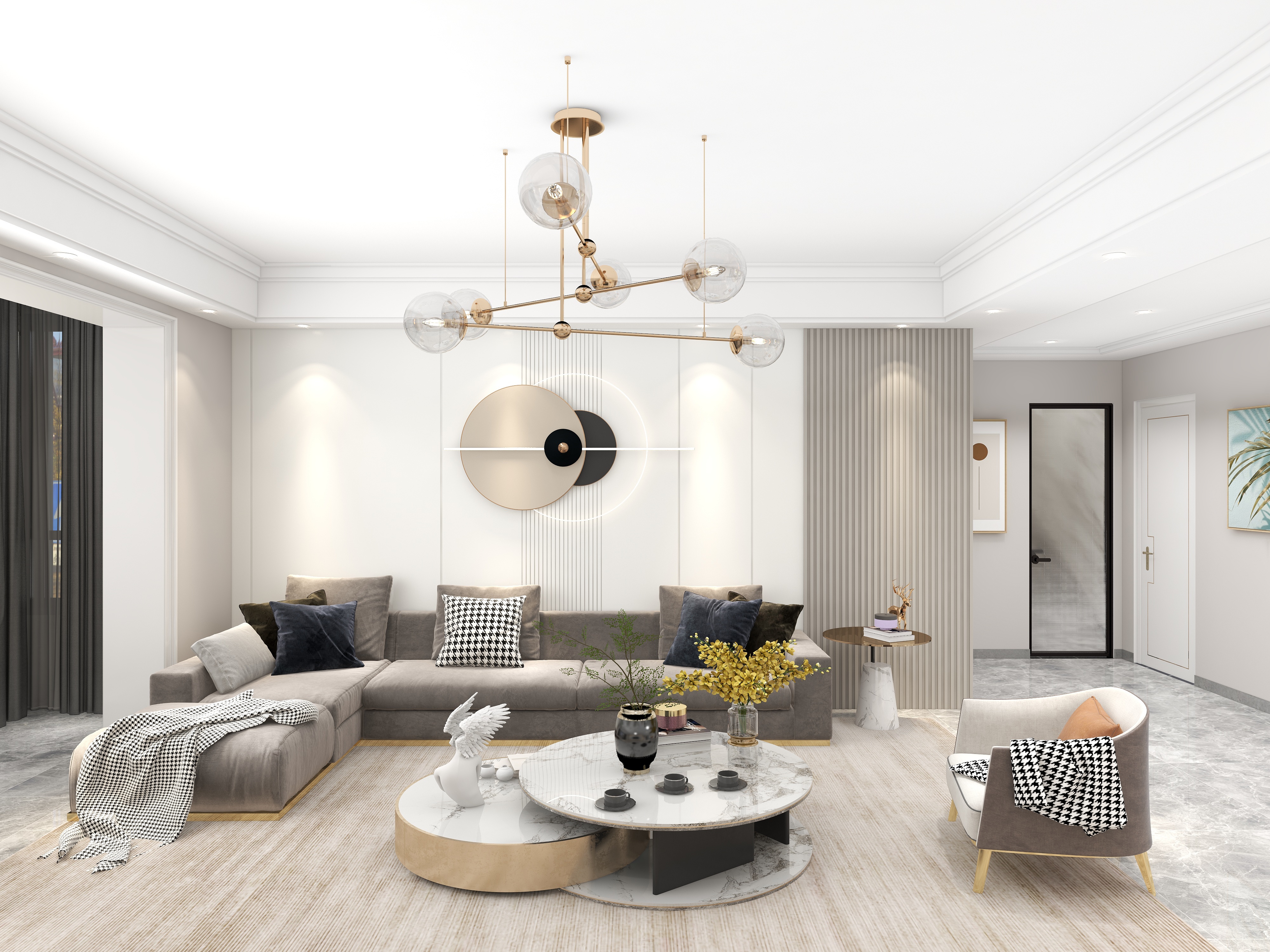 湛智华-现代轻奢139m²装修效果图