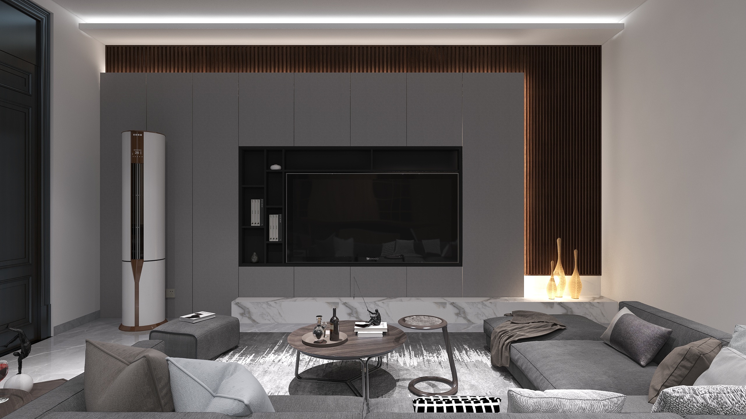 小胡歌-新中式66m²装修效果图