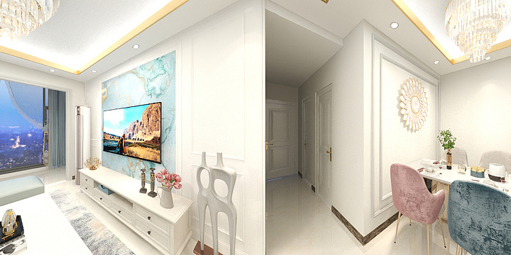 全屋整装定制家居-御湖观邸8-1-901（93户型）-装修设计方案