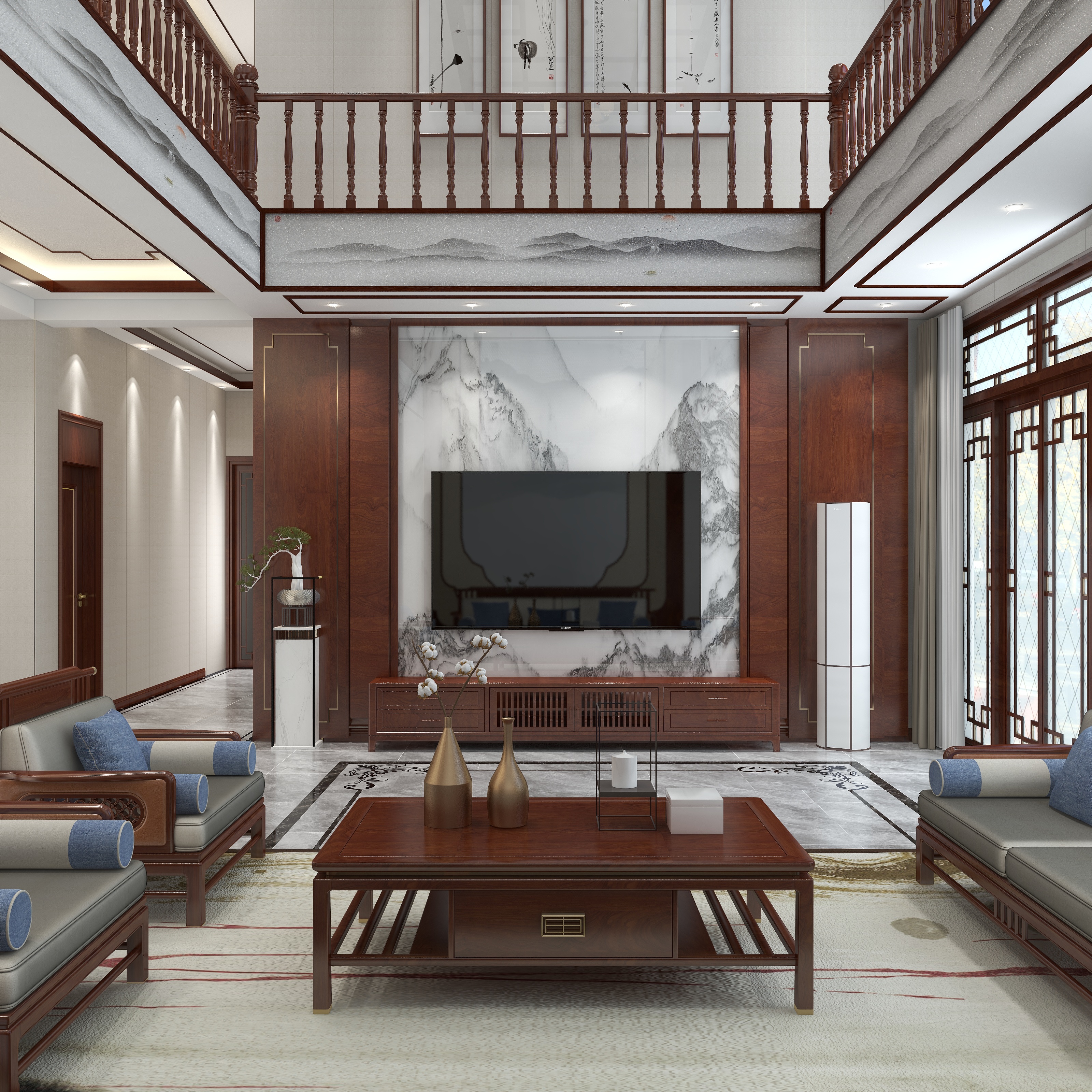 -新中式259m²装修效果图