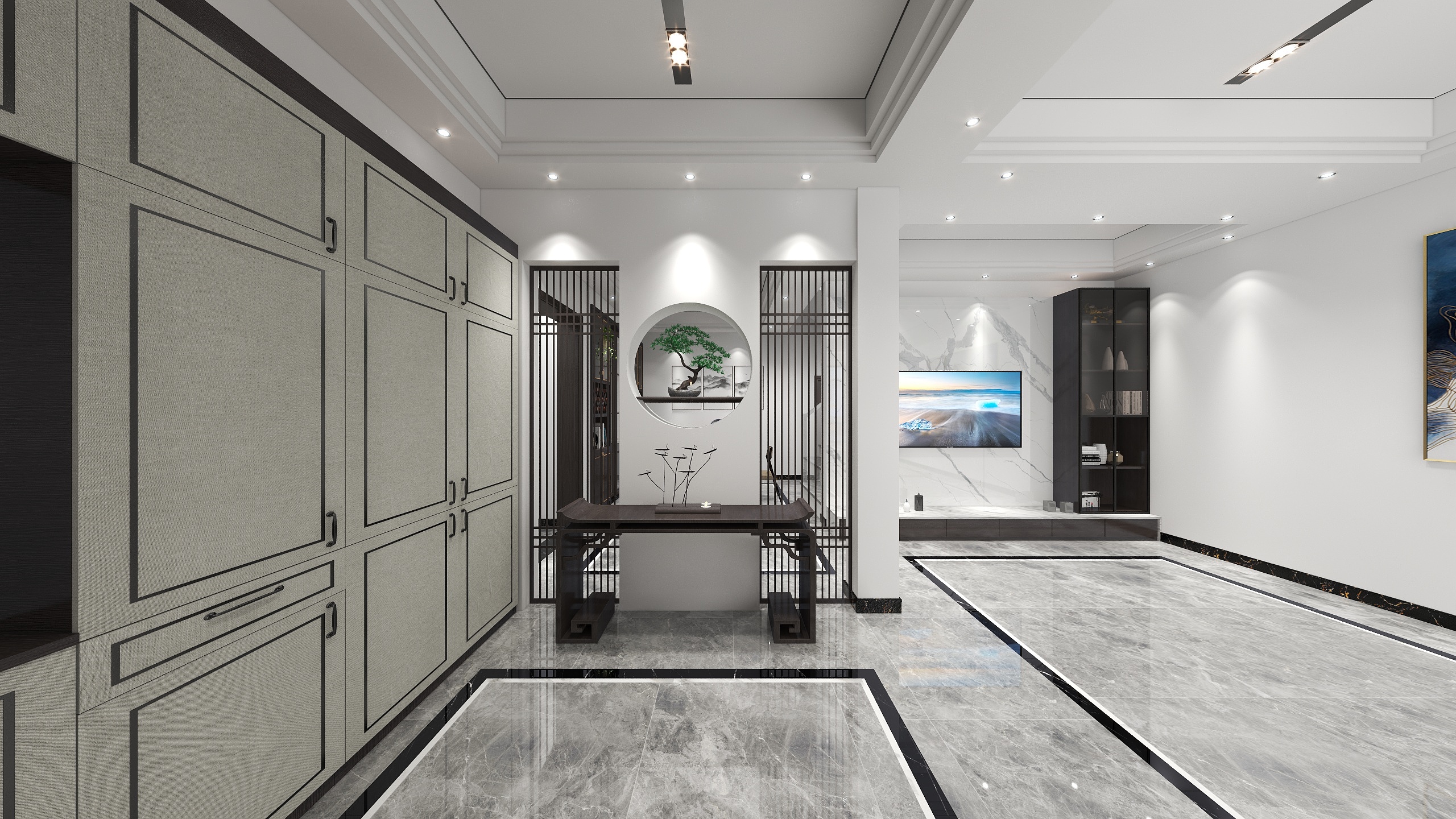 昂客装饰-黑白简约新中式-装修设计方案