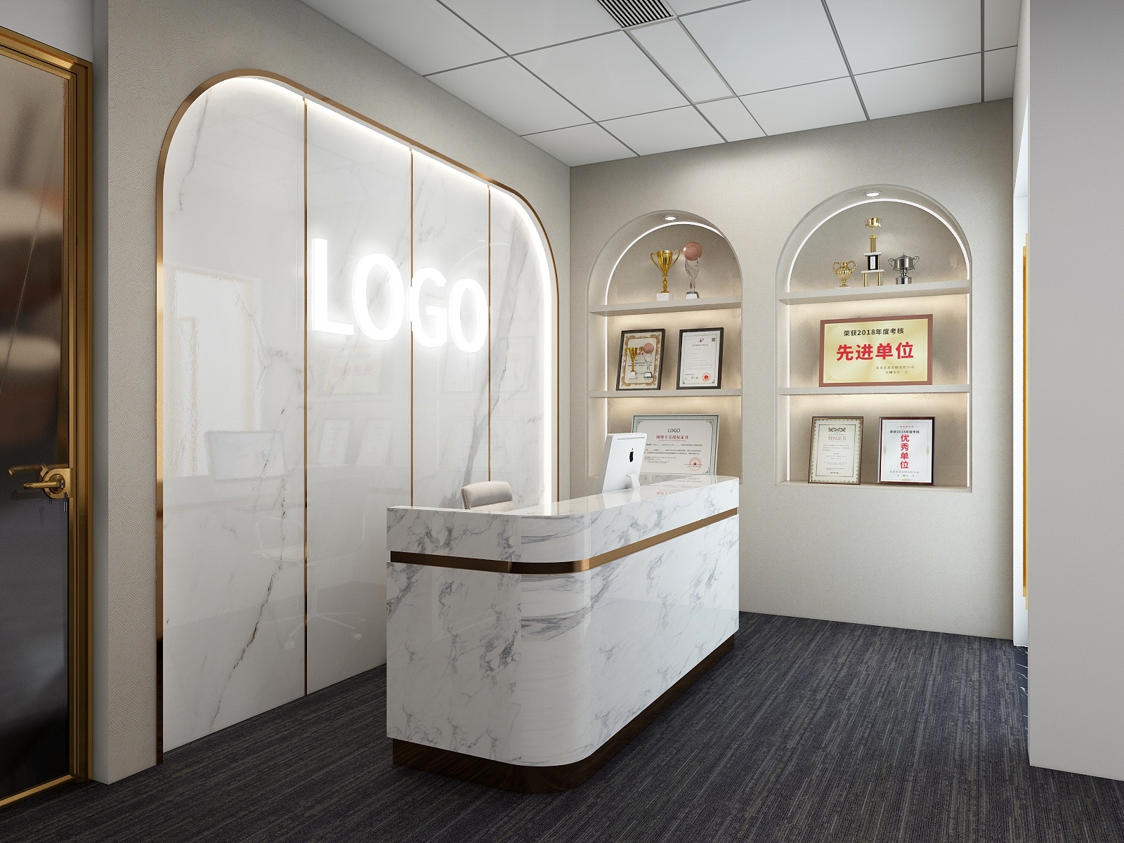 DXdesigner-美容院效果图-装修设计方案