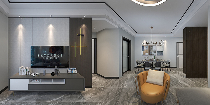 昊o宇-蓝湖天和10-10-3现代-装修设计方案