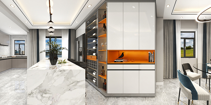 大鲨鱼设计-96㎡1室-装修设计方案