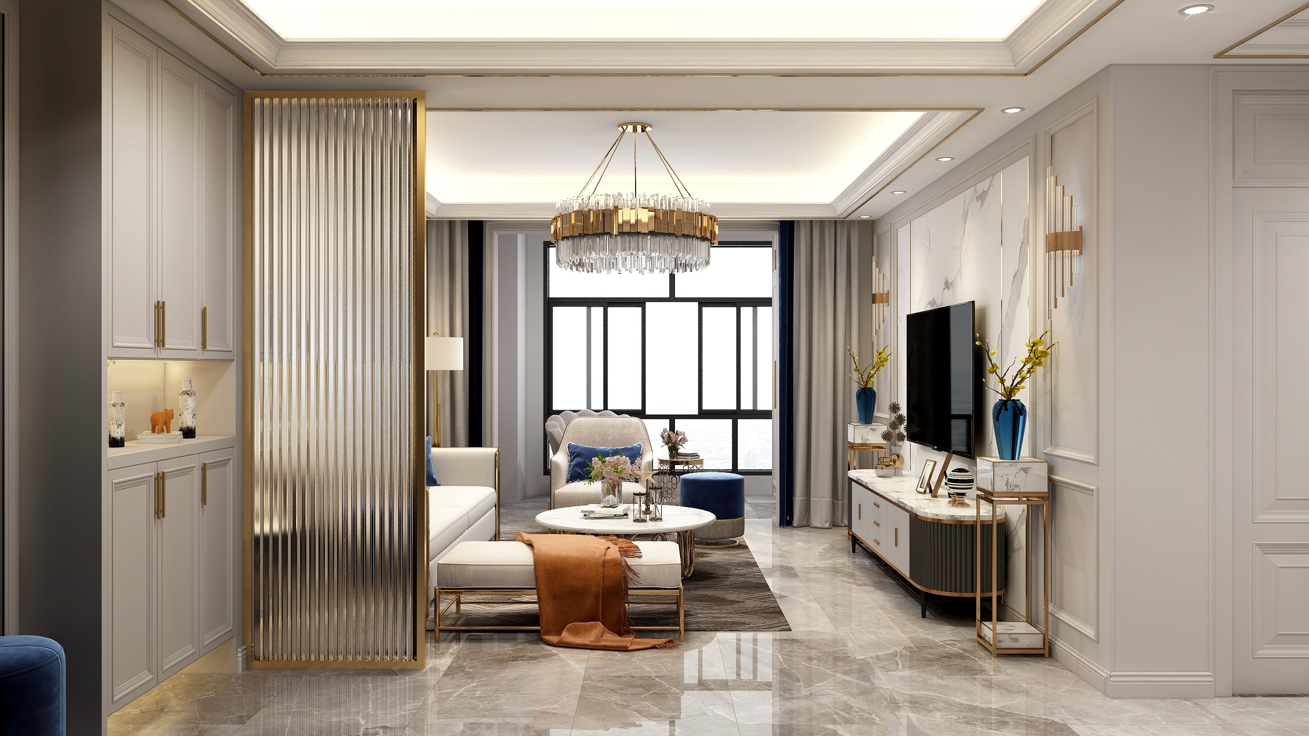 全景图图纸设计sKmllheI-恒信远程丨联投花山郡装修效果图