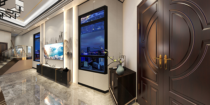 做设计的退伍兵-香格朗.新中式（别墅）-装修设计方案