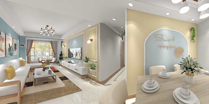 艺宏设计师邱琦--天悦华府向波-装修设计方案