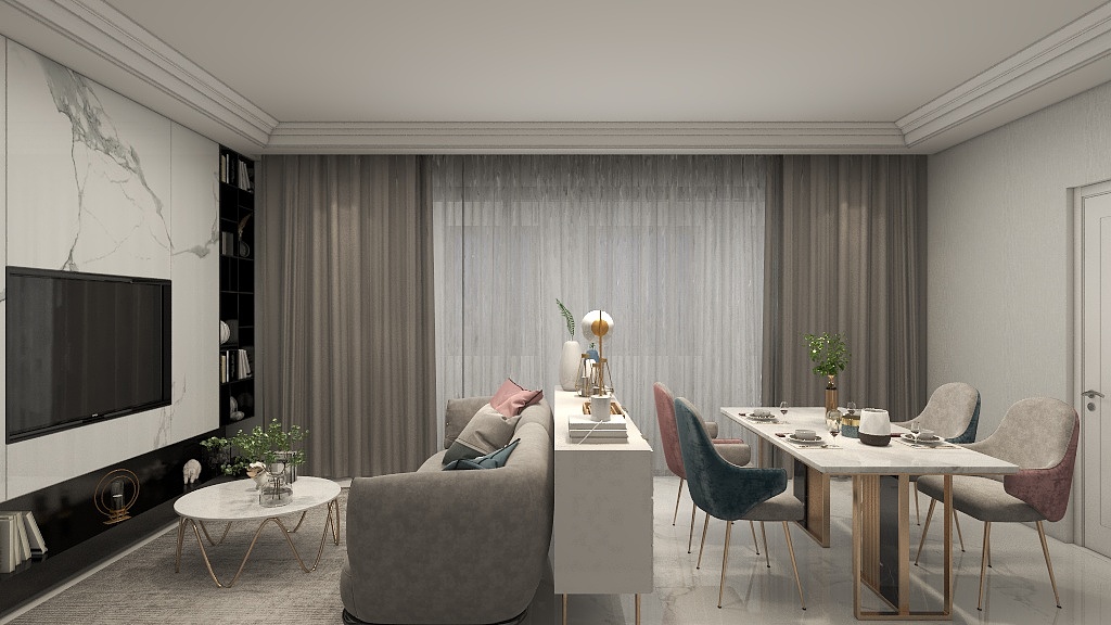 花恋音-瑞和园89.50㎡B户型3室2厅1卫-装修设计方案