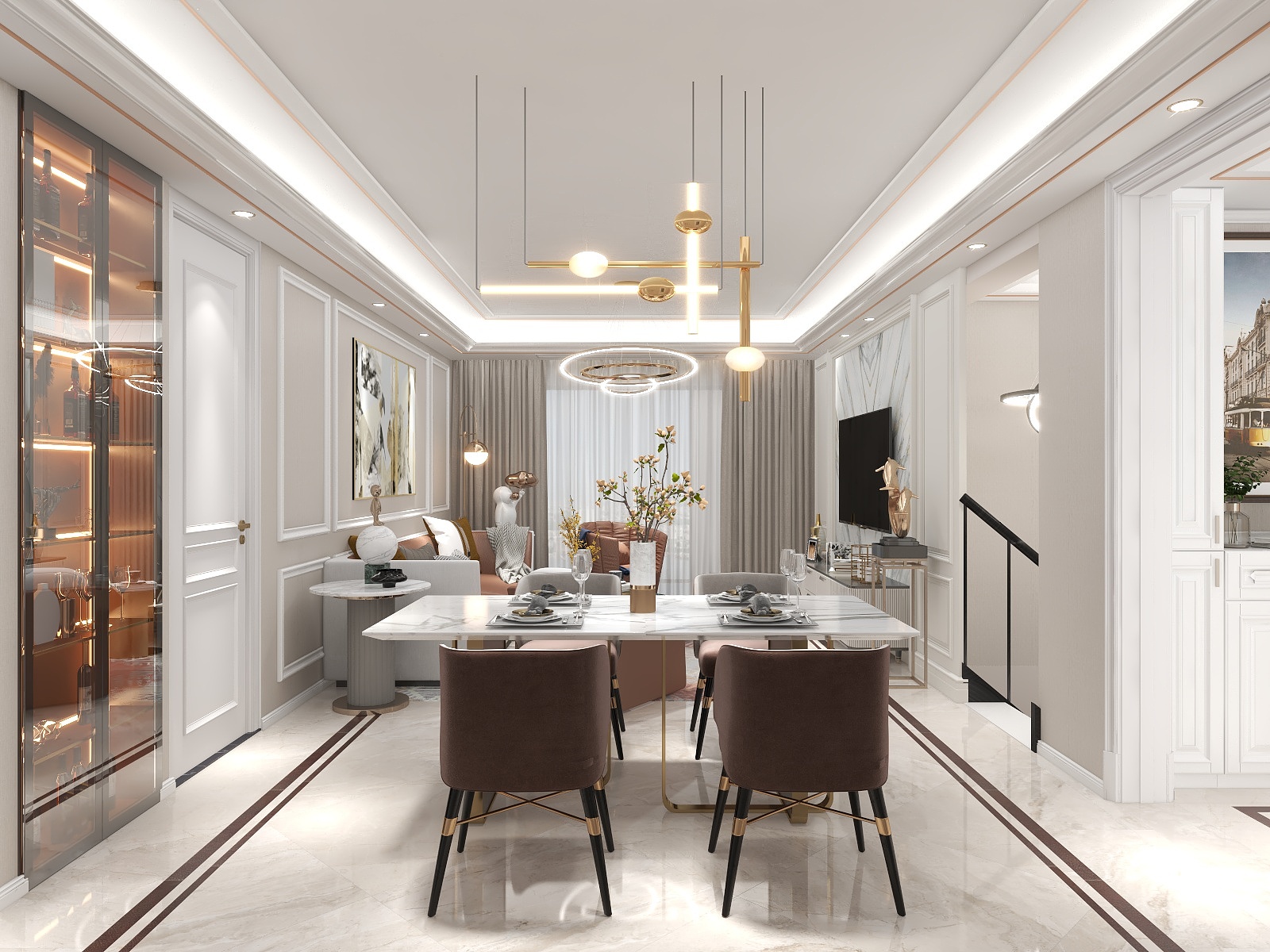 一品设计YP-现代轻奢三层别院装修效果图