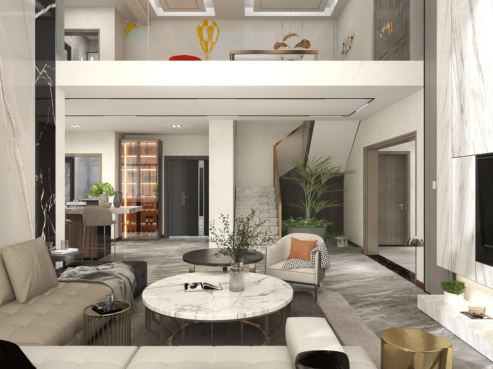 设计师-波波-轻奢小别墅装修效果图