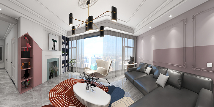 开慧-现代混搭风-装修设计方案