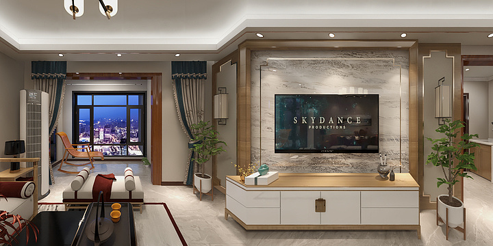 汉墨丹青室内设计-城南花园-装修设计方案