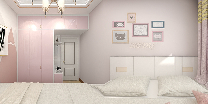 斗奋Xhhg-德信海德公园83.00㎡A2’3室2厅1卫1厨-装修设计方案