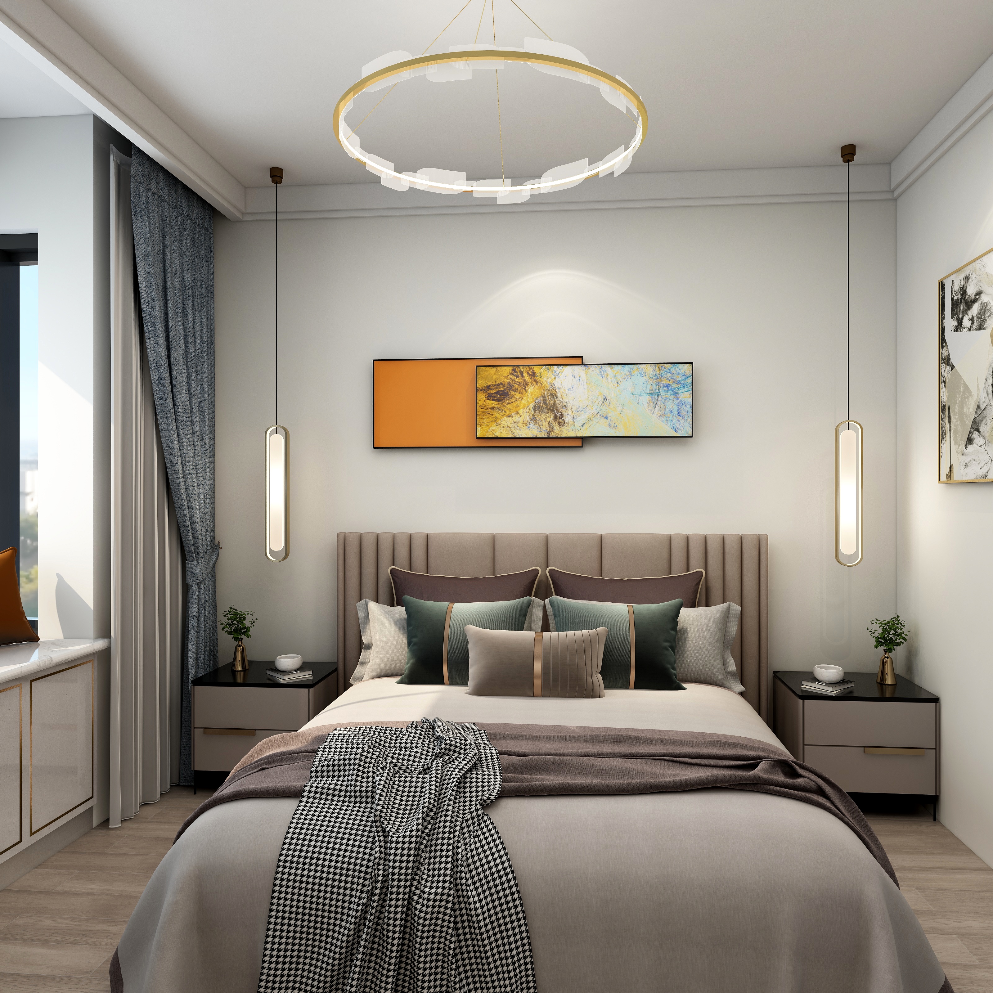 梁菲QQ-120平现代简约白领-装修设计方案