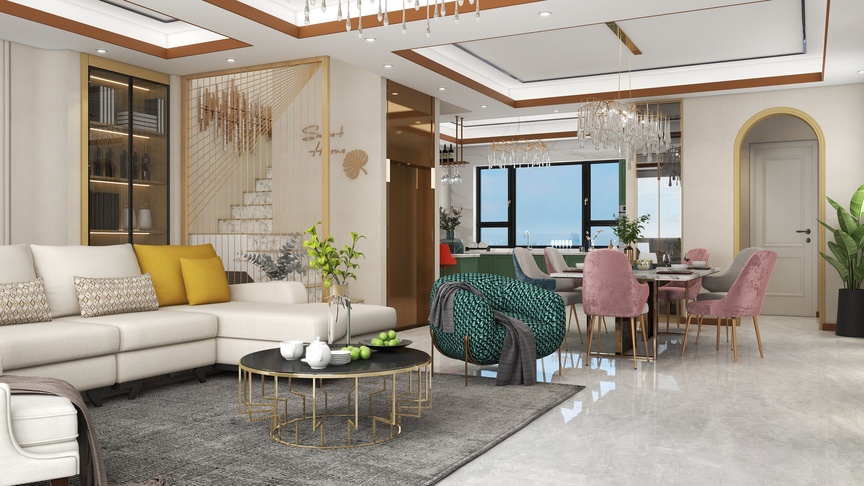 沈阳粤之美建材有限公司亮-客厅-荷兰灰CT15150AS装修效果图