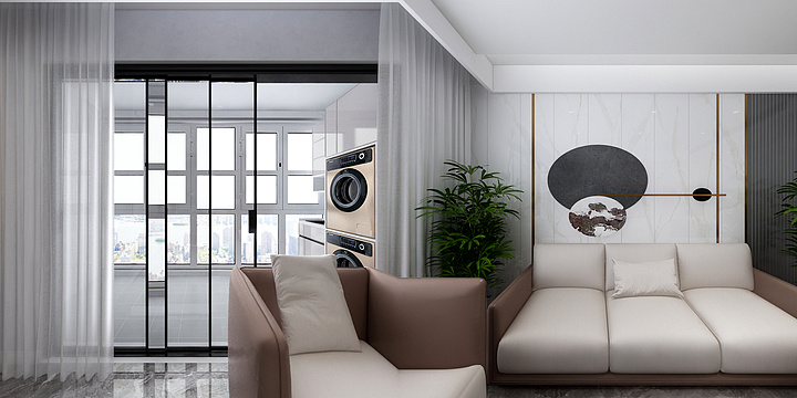 设计小洪007-山水国际6-2602极简-装修设计方案