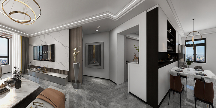 天水伯特利装饰公司-苹果小镇113平-装修设计方案