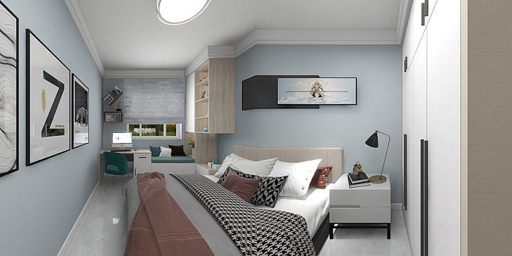 设计甘鑫-温馨家园3期25#1-401-现代改稿-装修设计方案