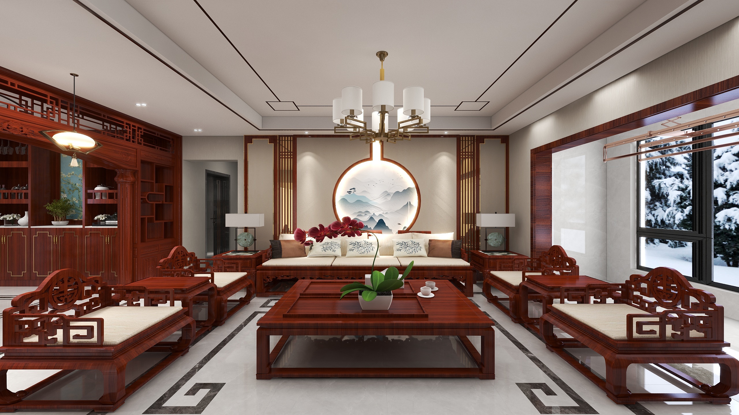 鹤宇美工室内设计工作室-仁景台227㎡-装修设计方案