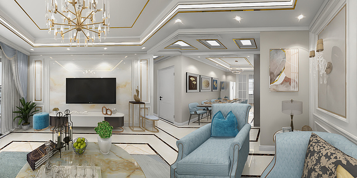 阿克苏美墅大宅-内地客户-装修设计方案