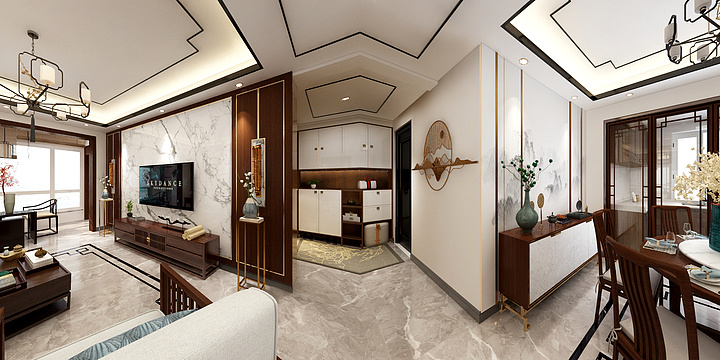 坤哥9527-原之上装饰&新中式-装修设计方案