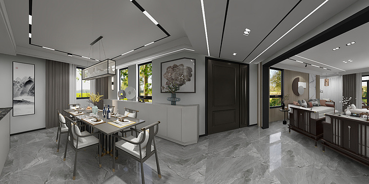 M欧尼-天恒乐墅效果图-装修设计方案