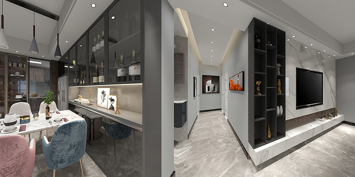 禾屿空间美学-时倾-彰泰玫瑰园C61单元1102-装修设计方案