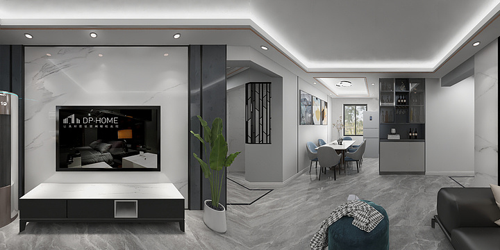 领峰设计琦琦-进修学校现代-装修设计方案