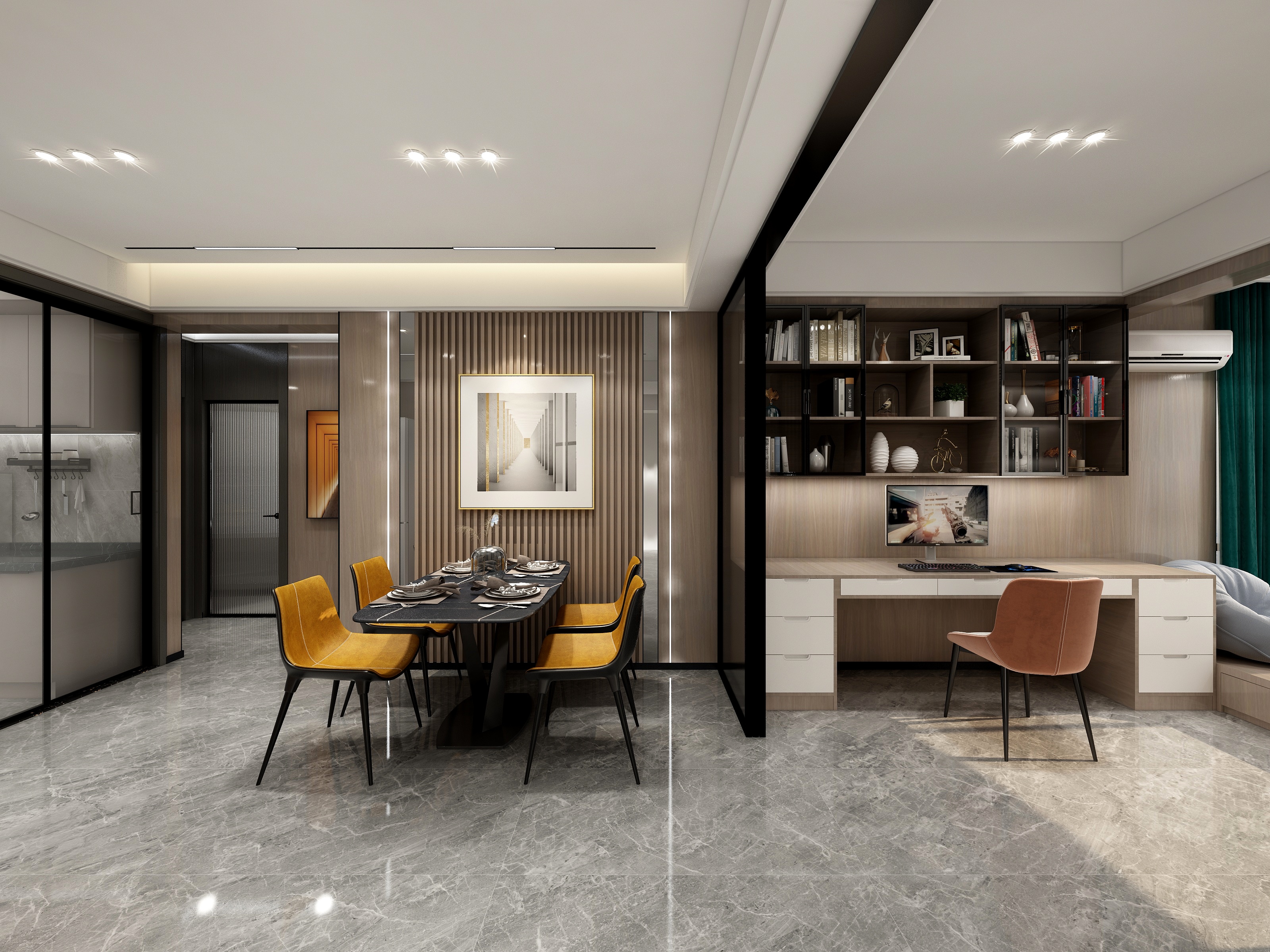 杨华-揭阳130平现代轻奢三房装修效果图