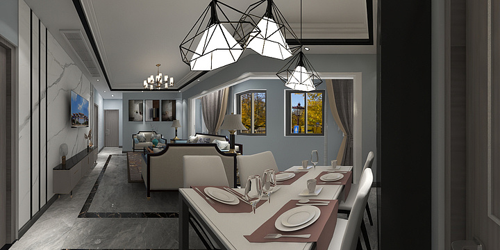 沙漠猎头-瑞和园89.50㎡B户型3室2厅1卫-装修设计方案