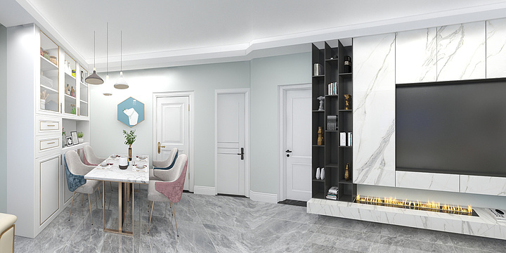 设计刘鹏飞-瑞和园89.50㎡B户型3室2厅1卫-装修设计方案