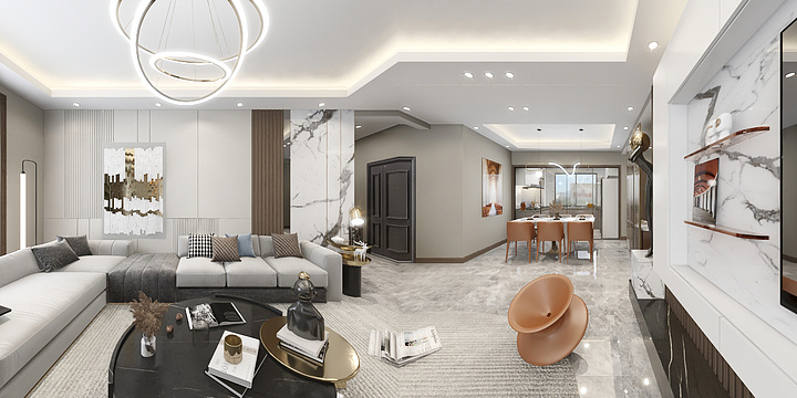 金牌设计师zz-现代轻奢126m²-SILK-装修设计方案