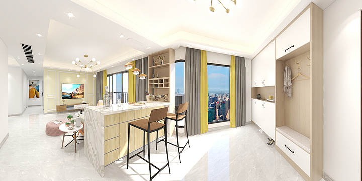 中山市青墨装饰-远洋锦上9-601生哥雅居-装修设计方案