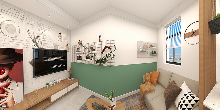 AAA效果图模型-宝山区罗南二村9号601室-装修设计方案