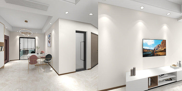 伦紫木装饰-招商城市主场1栋5号房-装修设计方案