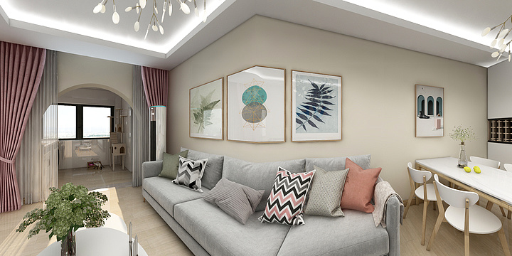 青柯设计-德信海德公园83.00㎡A2’3室2厅1卫1厨-装修设计方案