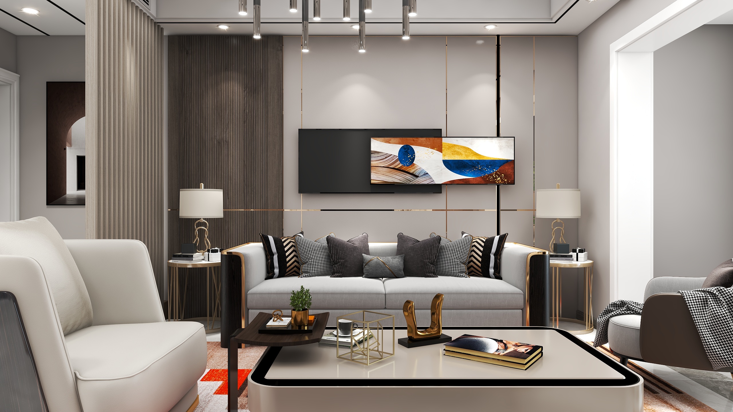 设计师-李尾巴-100平方的现代轻奢风-装修设计方案