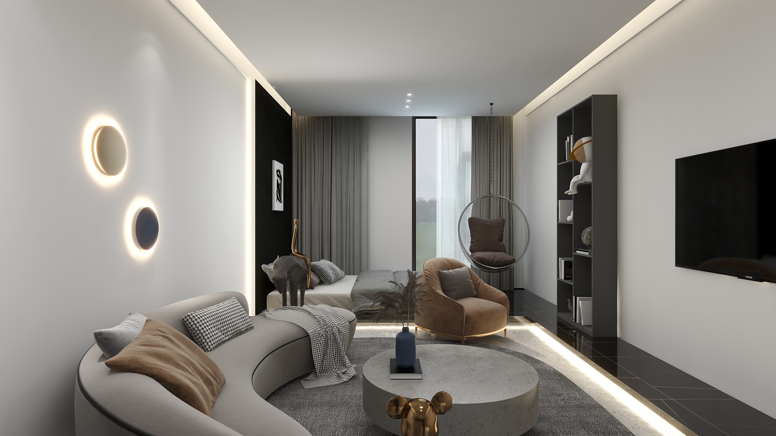 广州设计师邓工-民宿公寓-工业风格-装修设计方案