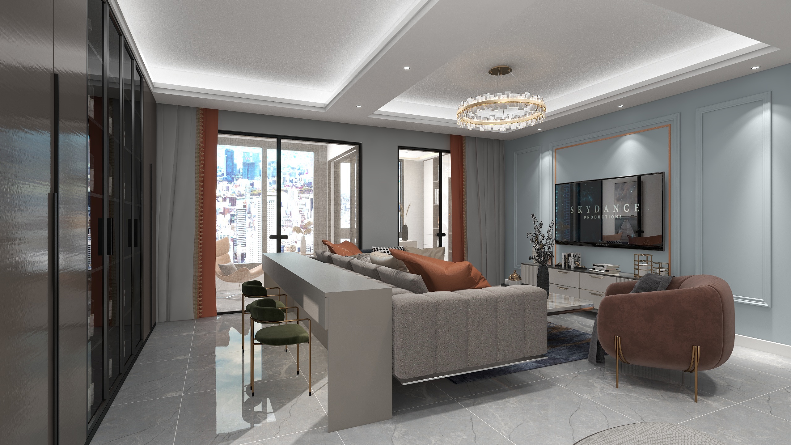 彭文平-中航城126平现代轻奢风-装修设计方案