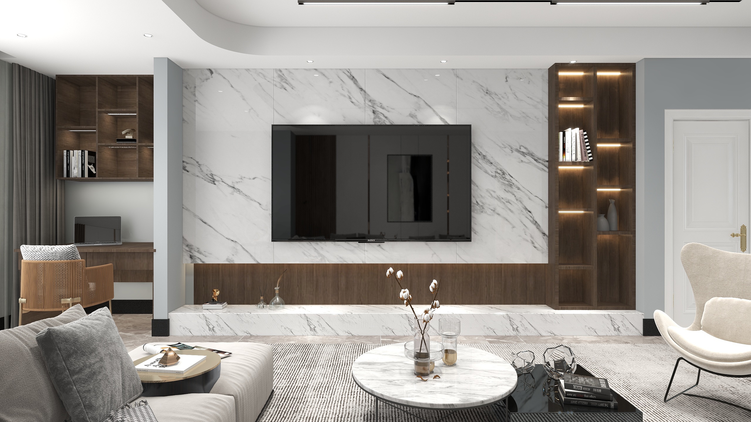 彭文平-【现代木夕】-127平现代简约-装修设计方案