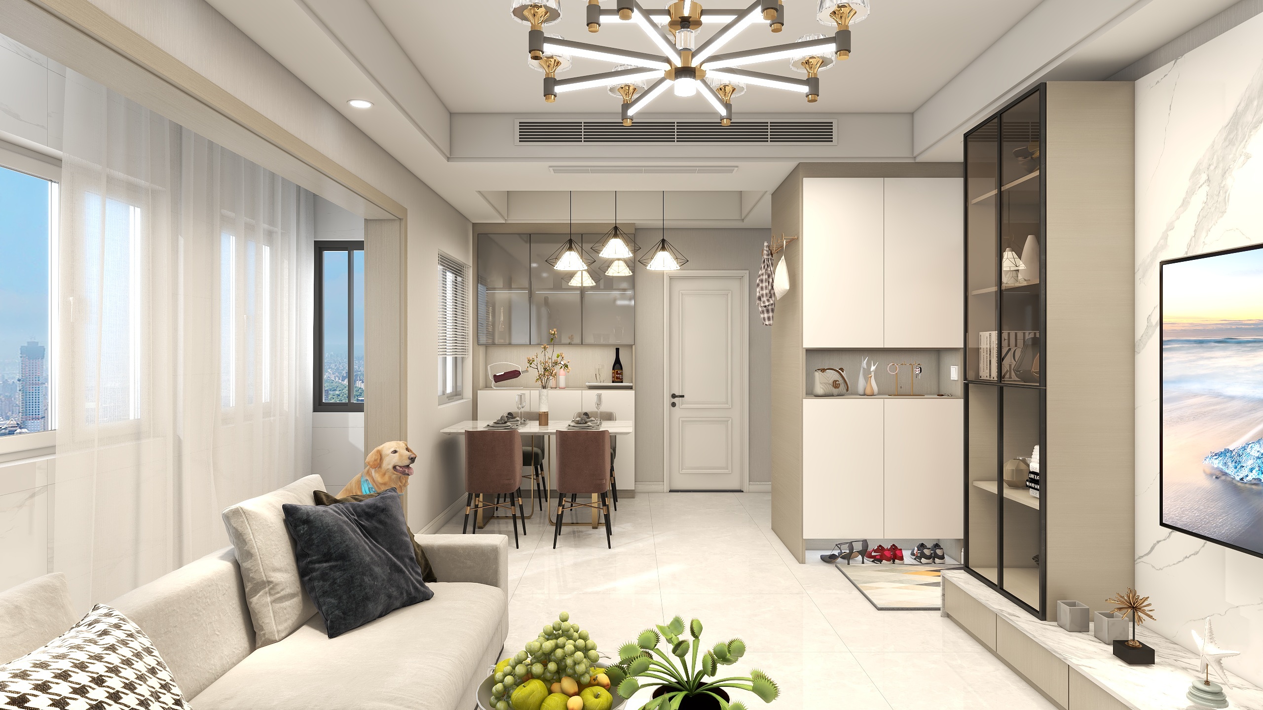 查汝银-瑞和园89.50㎡B户型3室2厅1卫-装修设计方案