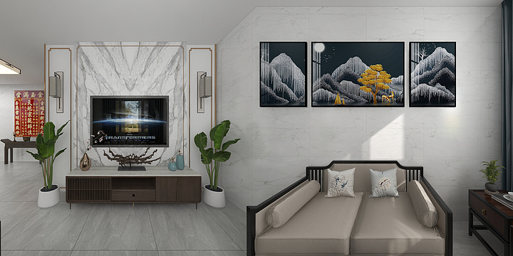 亿鑫建筑装饰-黄金马总别墅效果图-装修设计方案