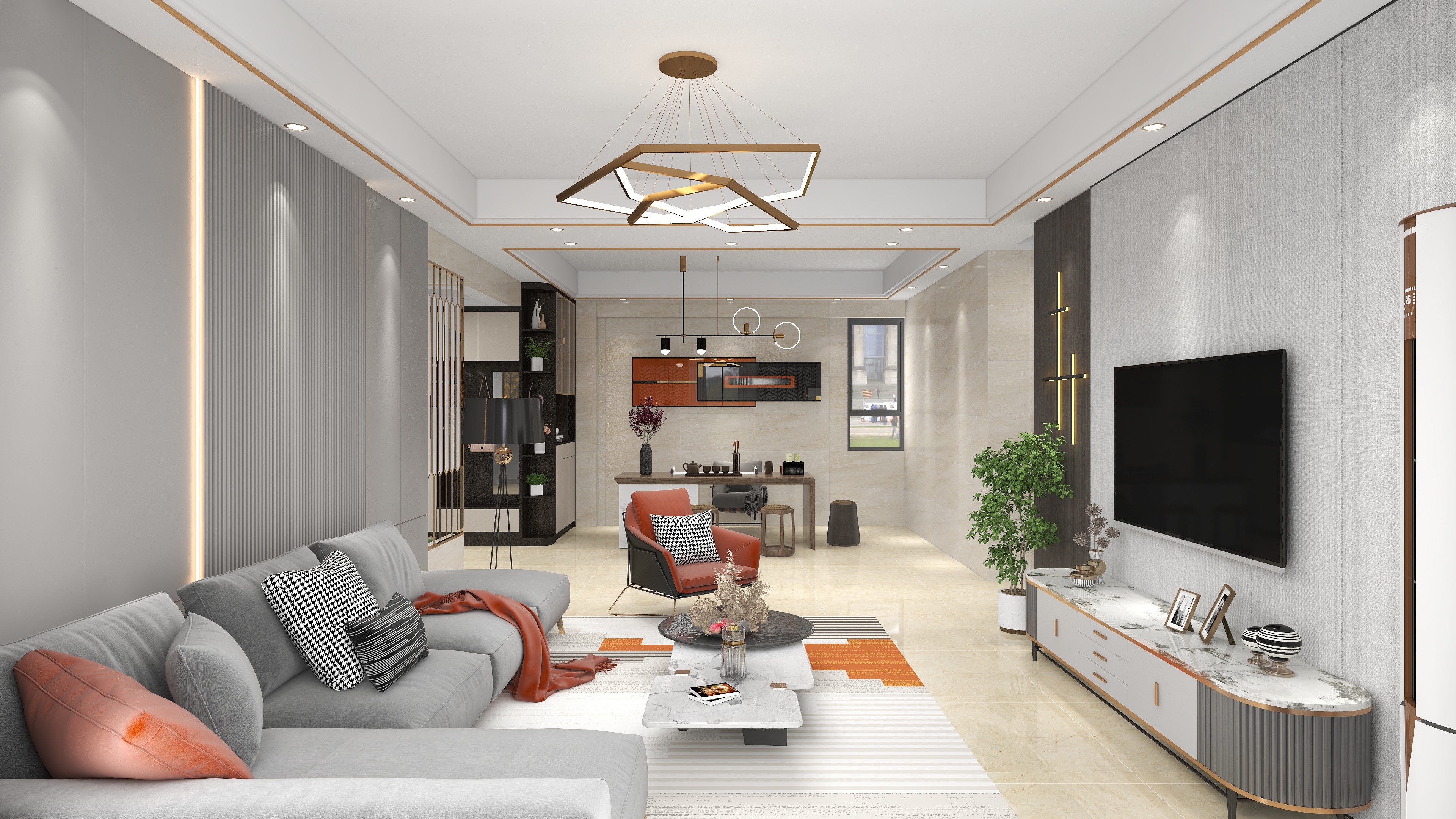 淹死的鱼.-景观花园150㎡轻奢混搭-副本-装修设计方案