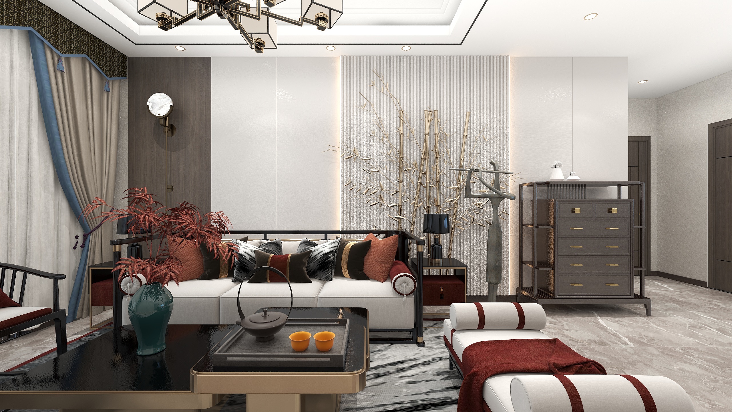 AA21-135新中式装修效果图