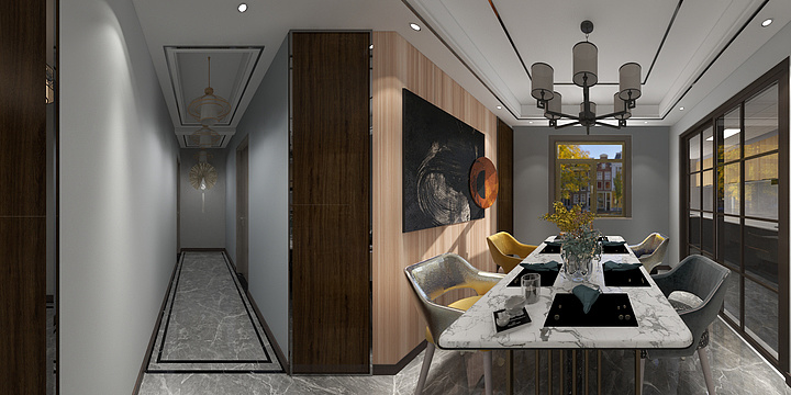 盛典装饰设计表现-天山熙湖13#-装修设计方案