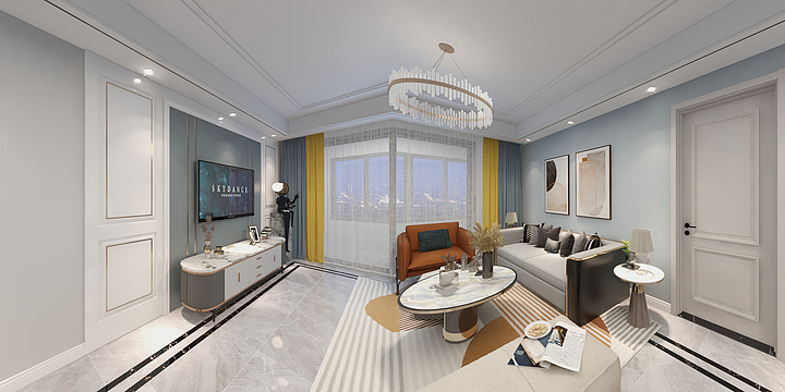 效果图私人订制-悦湖国际130-装修设计方案